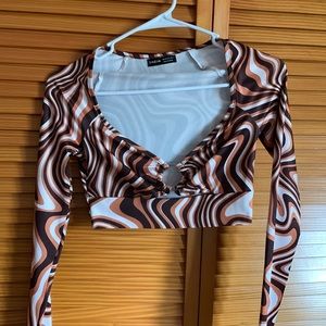Shein brown long sleeve size extra small